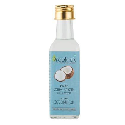 Praakritik Organic Cold Pressed Extra Virgin Coconut Oil - 500ml of Pure, Unrefined, and Nutrient-Rich Oil for Cooking, Haircare, and Skincare