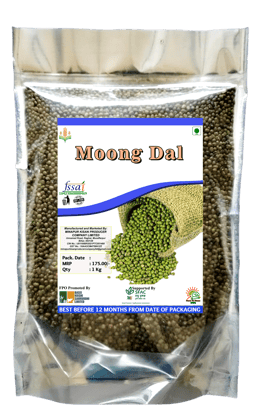 Moong - 1 Kg, 100% Pure, FSSAI Certified | 1Kg