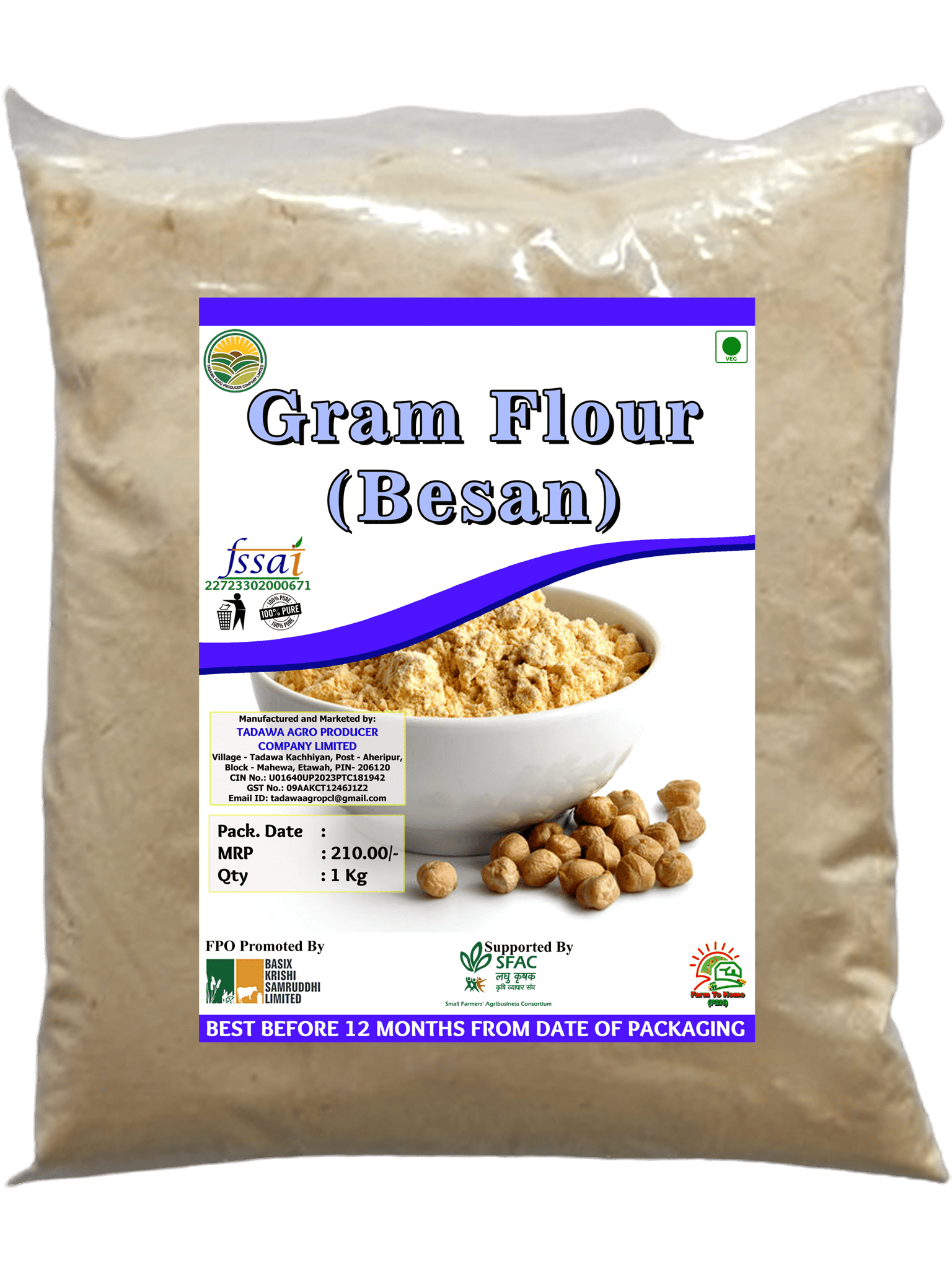 Gram Flour (Besan) | Channa Besan | 1 Kg