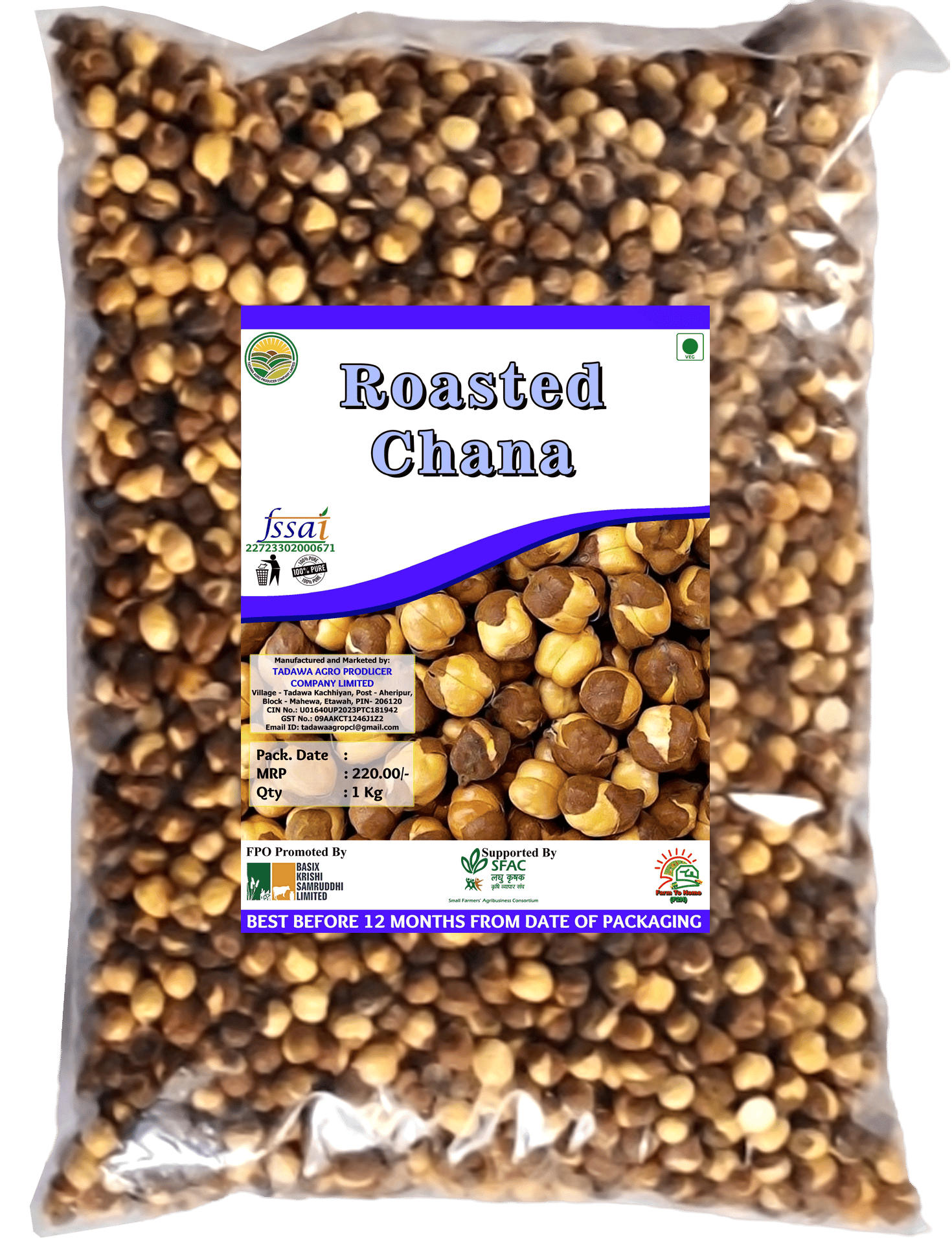Roasted Chana | 1 Kg (pack of 2)