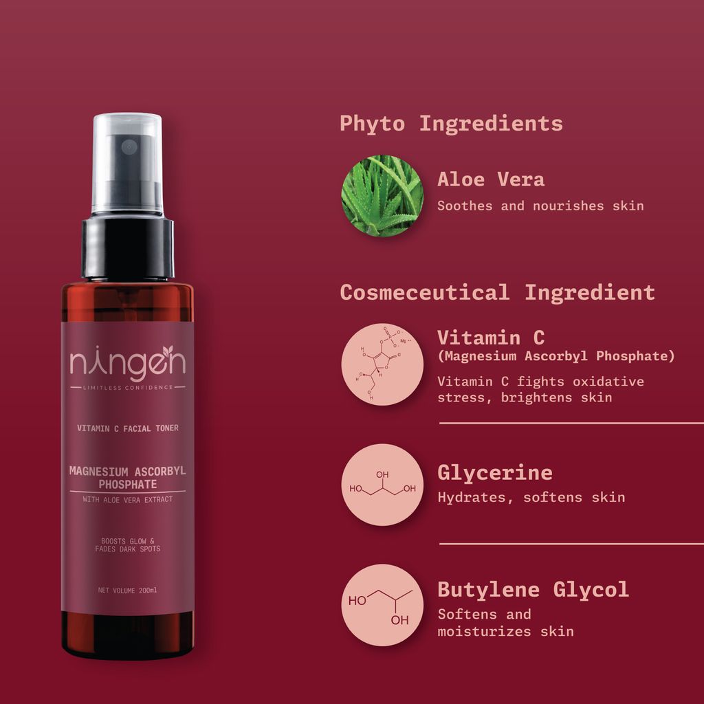 Vitamin C Face Toner | Facial Toner for Glow & Even Skin Tone | Glow Boosting Toner for Facial Skin