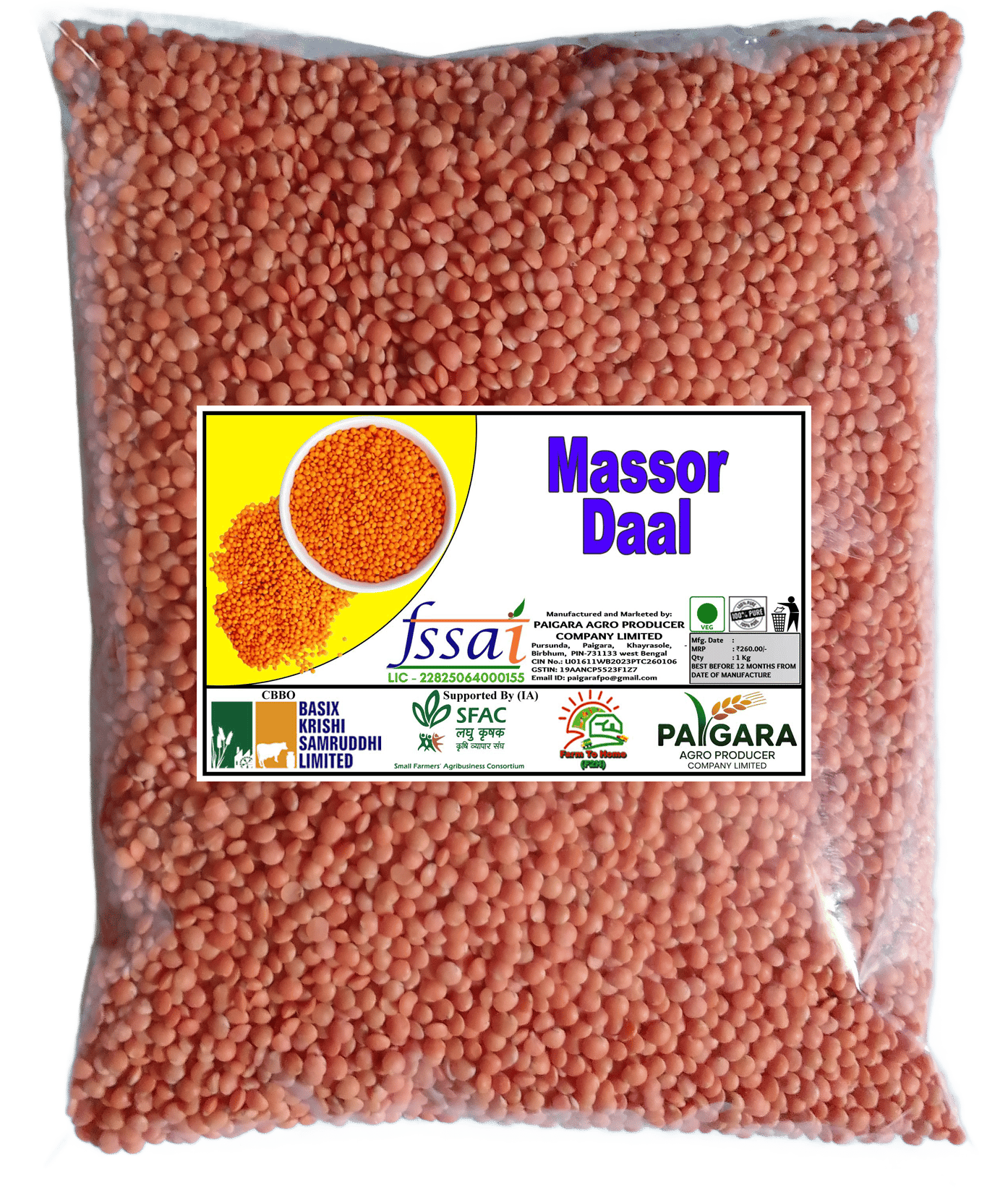 Massor Daal 1 Kg - Premium Unpolished Red Lentils