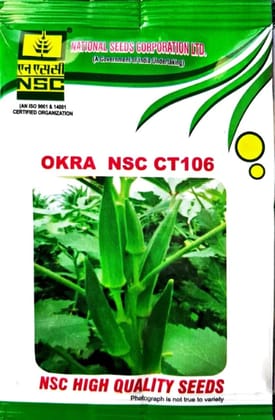 NSC-CT-106  Hybrid Okra Seeds - High Quality Vegetable Seeds by National Seeds Corporation