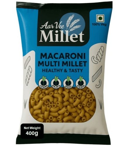 Aarvee Millet Macaroni 400g, Healthy & Tasty
