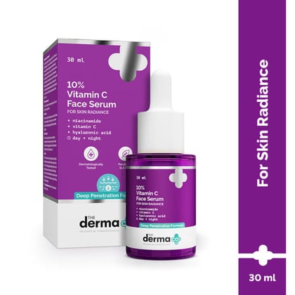 The Derma Co 10% Vitamin C Face Serum Reduces Pigmentation & Glowing Skin For All Skin Types (30ml)