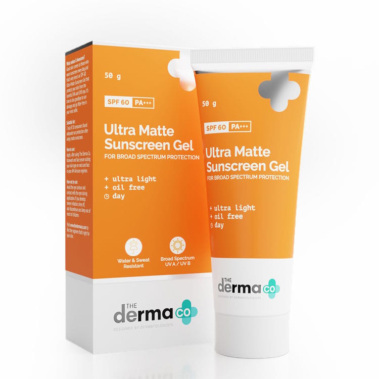 The Derma Co Ultra Matte Sunscreen Gel With SPF 60 PA+++ (50g)