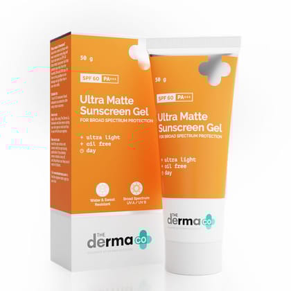 The Derma Co Ultra Matte Sunscreen Gel With SPF 60 PA+++ (50g)