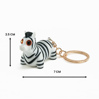 Vinglits Wild Beasts 3D Printed Keychains – Articulated Animal Toys, Pocket-Friendly Keyrings, Stress Relief Desk Toys for Kids & Adults, Collectible Accessories (Zudy - The Zebra)