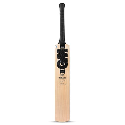 TEKNAXO | GM Noir 202 Stickerd Kashmir Willow Cricket Bat for Leather Ball | Size-6 | Light Weight | Ready to Play| Free Cover