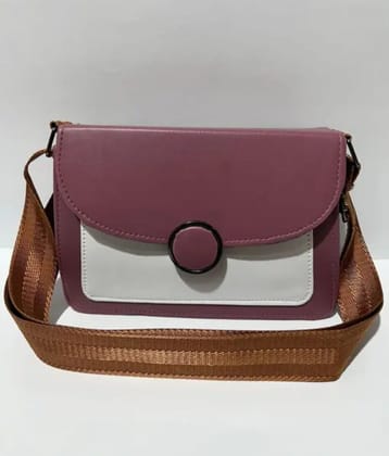 Stylish Dark Purple Women's Handbag with Clasp Closure