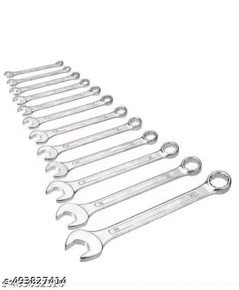 Chrome Vanadium Steel Combination Spanner Set with Maxi-Drive System, Anti-Slip, Metric