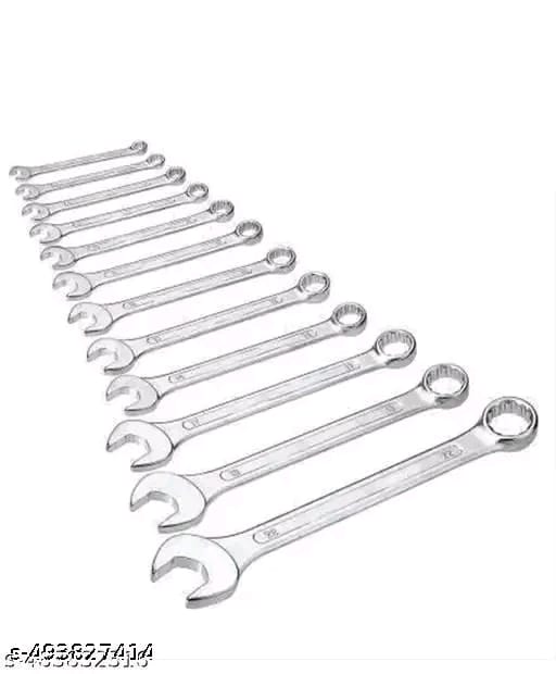 Chrome Vanadium Steel Combination Spanner Set with Maxi-Drive System, Anti-Slip, Metric