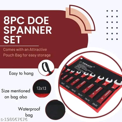 Double Open End Wrench/Spanner Set Made With Forged & Heat Treated Carbon Steel, Chrome Coated