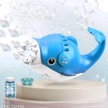 Dolphin Bubble Machine for Kids - Automatic Bubble Blower Toy with 10 Output Holes