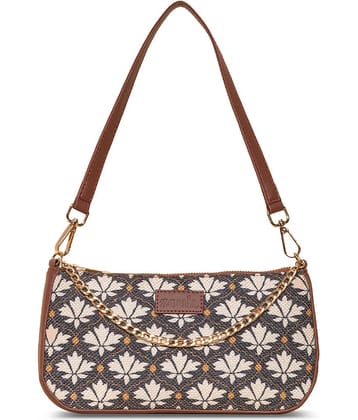 Zouk Shoulder Bag Jute Set of 1 ( Black )