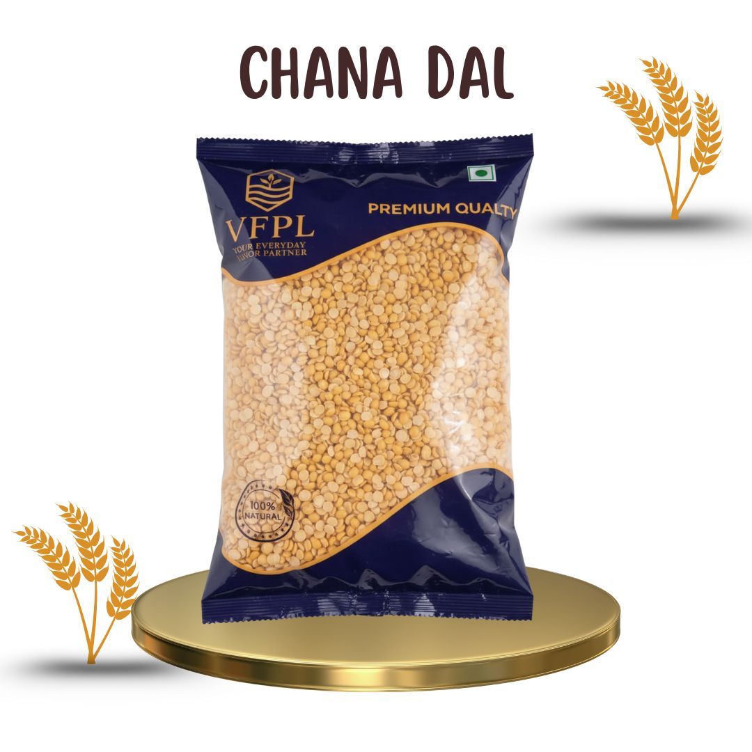VFPL | Premium Chana Dal (500 gm) split chickpea lentils or split Bengal gram – 100% Natural | Unpolished, Protein-Rich & High in Fiber