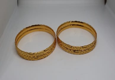 KANDUKUR Traditional Gold Plated Bangles for Women - Ethnic Indian Jewelry Set