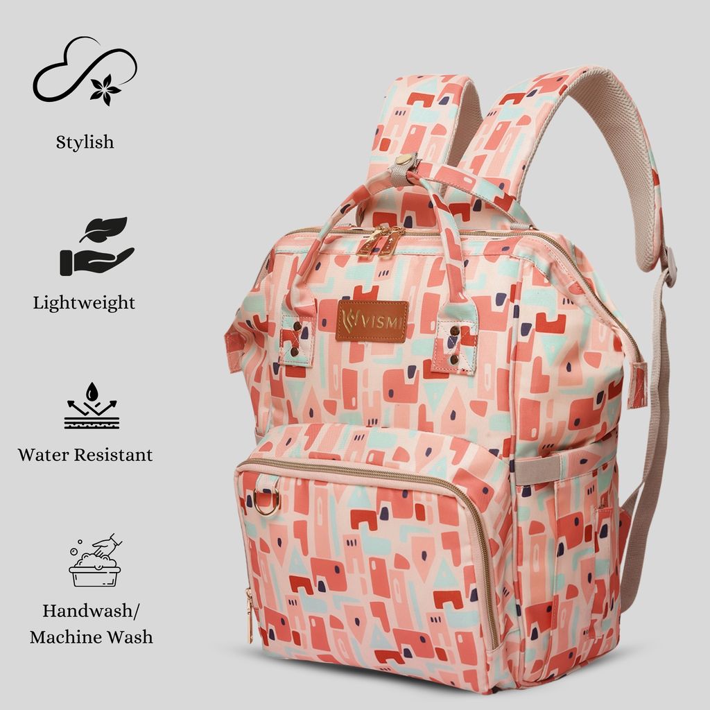 VISMIINTREND Diaper Backpack for Mother | Water Resistant | Anti Theft | Maternity Travel Backpack | Baby Shower Gift for | Girl | Boy