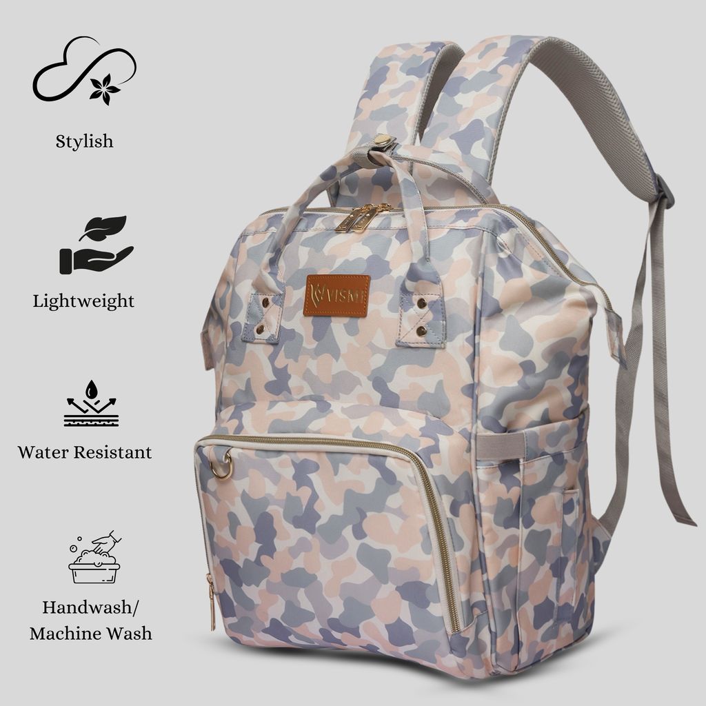VISMIINTREND Diaper Backpack for Mother | Water Resistant | Anti Theft | Maternity Travel Backpack | Baby Shower Gift for | Girl | Boy