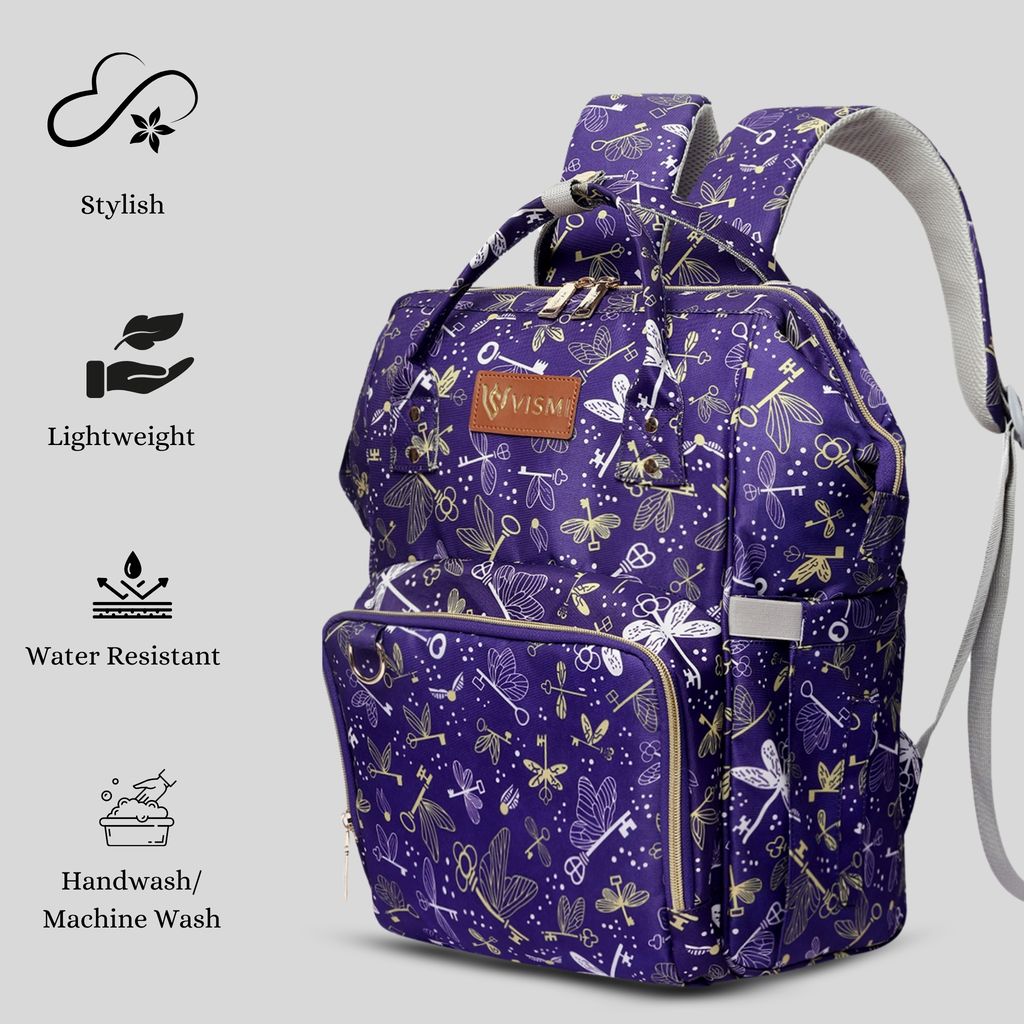 VISMIINTREND Diaper Backpack for Mother | Water Resistant | Anti Theft | Maternity Travel Backpack | Baby Shower Gift for | Girl | Boy
