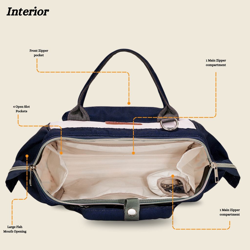 VISMIINTREND Diaper Bags for Mom | Travel Maternity Backpack Bags | Water Resistant | Premium Oxford Fabric | Gifts for Mom to Be | Baby Shower Gift