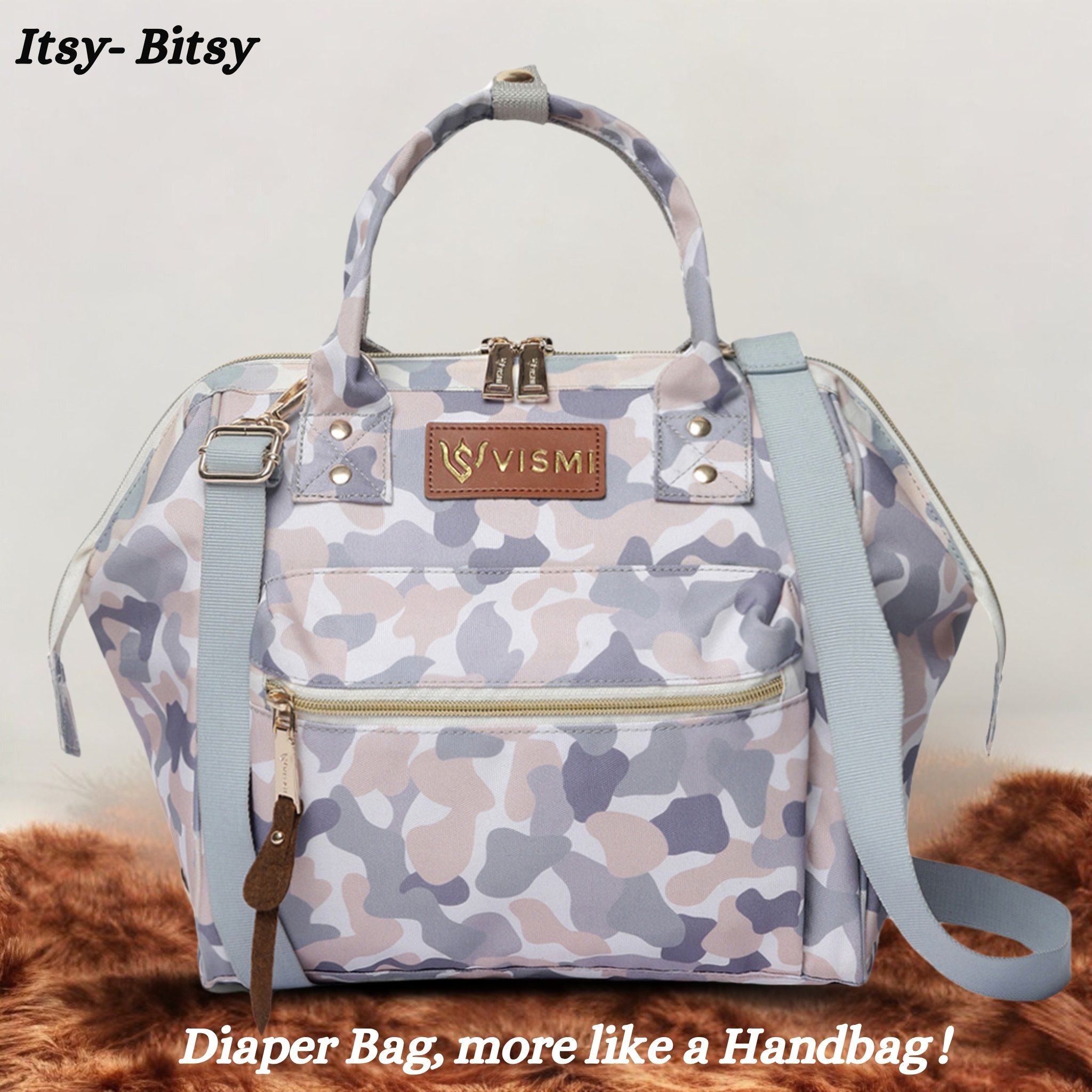 VISMIINTREND Diaper Bags for Mom | Travel Maternity Backpack Bags | Water Resistant | Premium Oxford Fabric | Gifts for Mom to Be | Baby Shower Gift