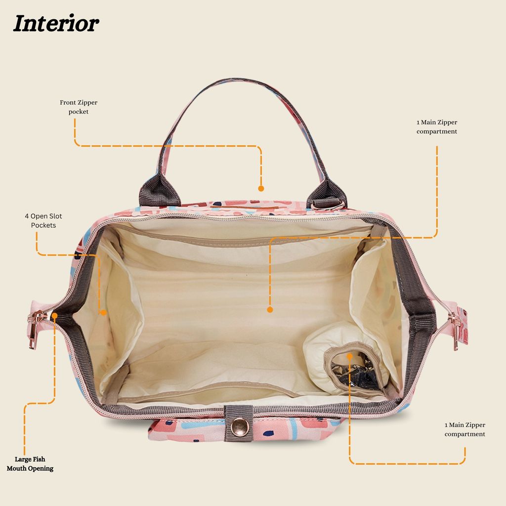 VISMIINTREND Diaper Bags for Mom | Travel Maternity Backpack Bags | Water Resistant | Premium Oxford Fabric | Gifts for Mom to Be | Baby Shower Gift