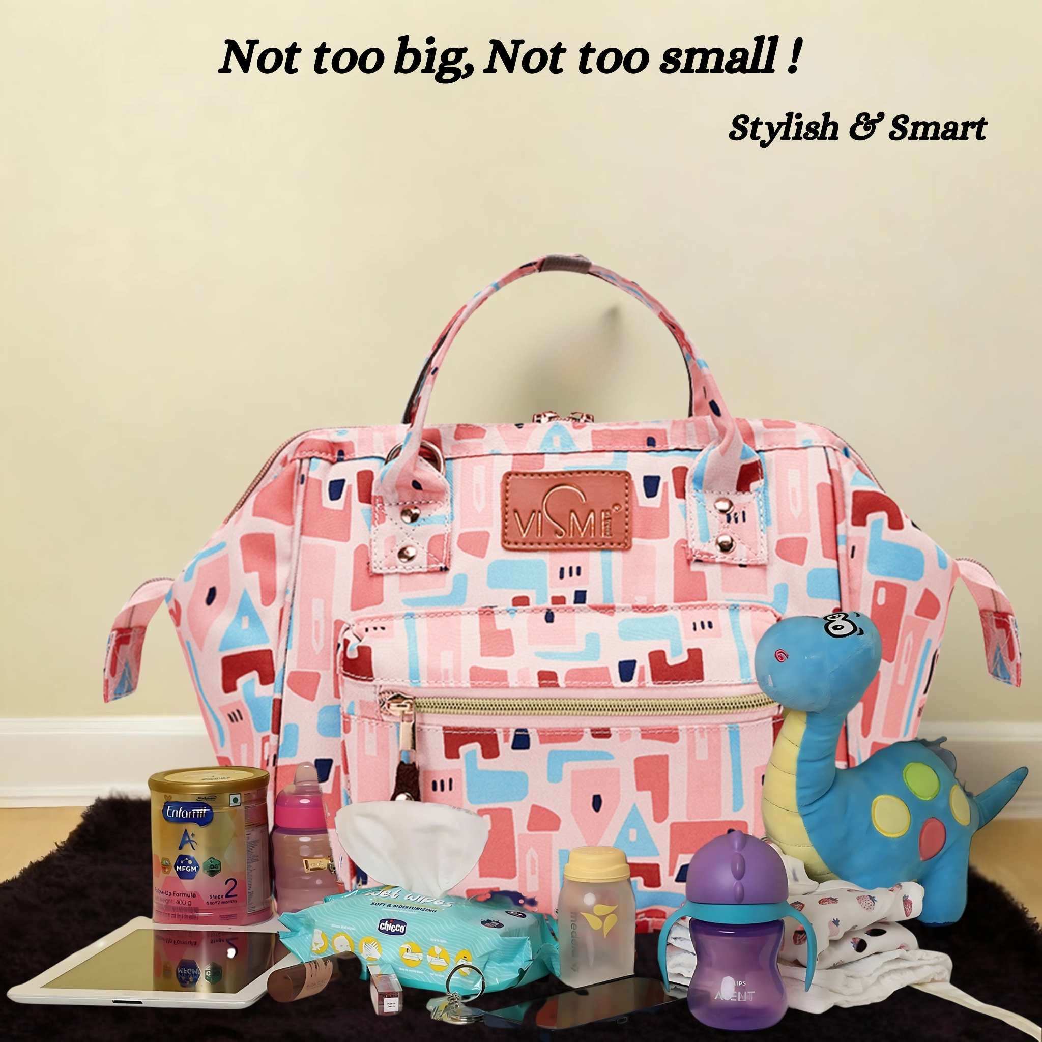 VISMIINTREND Diaper Bags for Mom | Travel Maternity Backpack Bags | Water Resistant | Premium Oxford Fabric | Gifts for Mom to Be | Baby Shower Gift