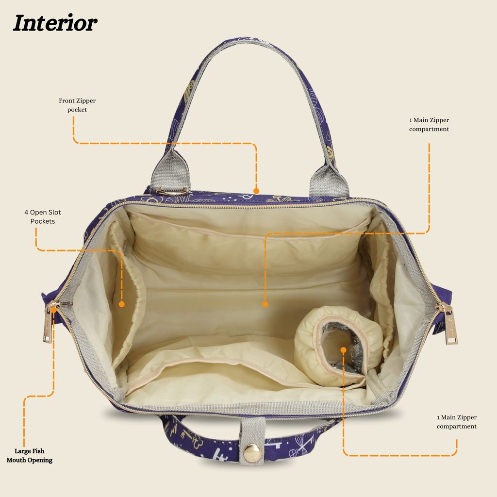 VISMIINTREND Diaper Bags for Mom | Travel Maternity Backpack Bags | Water Resistant | Premium Oxford Fabric | Gifts for Mom to Be | Baby Shower Gift