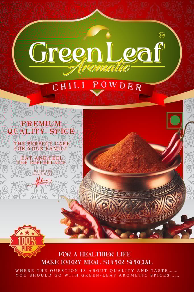 Green Leaf Aromatic 100% Pure Premium Chili Powder - 250gm