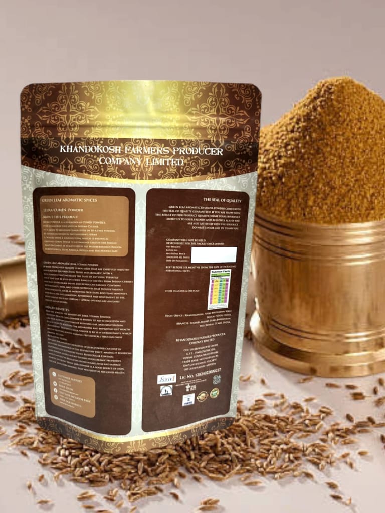 Green Leaf Aromatic Jeera Powder - Premium Quality 100% Pure Cumin Spice