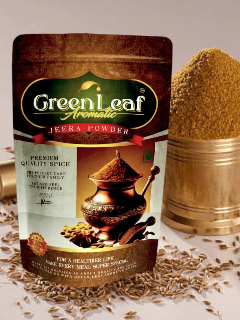Green Leaf Aromatic Jeera Powder - Premium Quality 100% Pure Cumin Spice