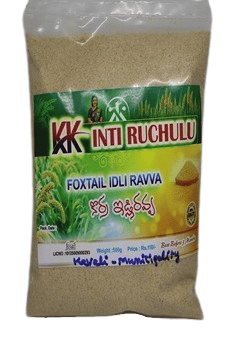KAVALI KK Inti Ruchulu Foxtail Idli Rava 500g - Healthy Millet for Nutritious Idlis