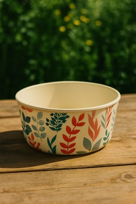 ECOCASK Premium Bamboo Kitchen Bowl | Eco-Friendly Large Serving & Mixing Bowl