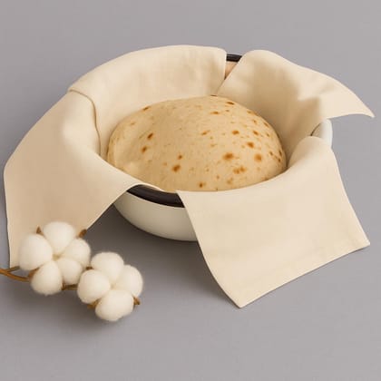 Cotton Double Layer Roti Wrap with Flaps, Muslin Cloth Chapati Cover for Hot Case, Kitchen, Tiffin, Sandwich, Hygienic Traditional Roti Chapati Cover Cloth