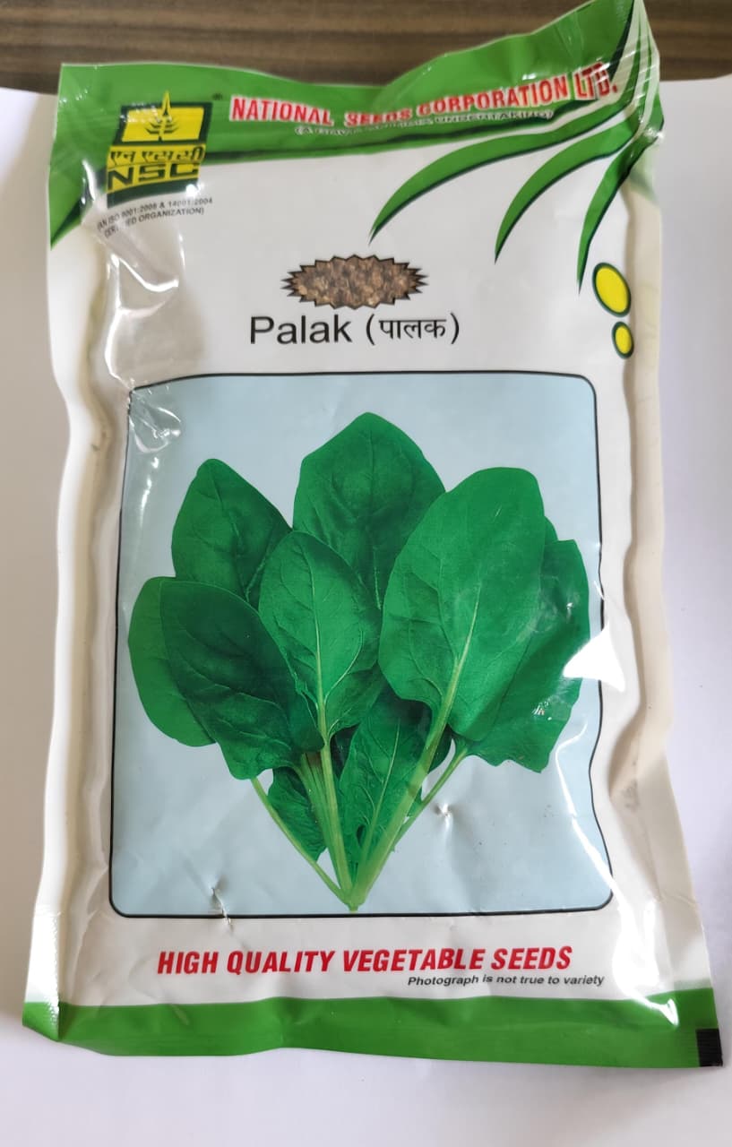 NSC High-Quality Palak (Spinach) Vegetable Seeds for Home Gardening 250 Gm T/L