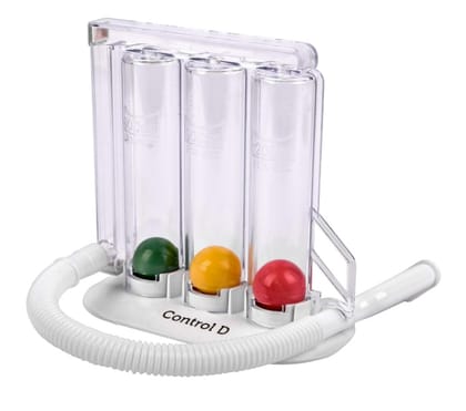 Control D Respirometer 3 Ball Lung Exerciser Respiratory Exerciser Spirometer