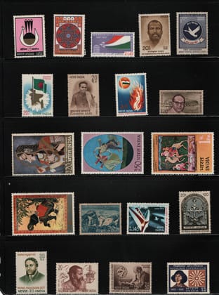 Shobhaphila's Indian MNH Commemorative Year pack Stamps of 1973 (34 stamps)