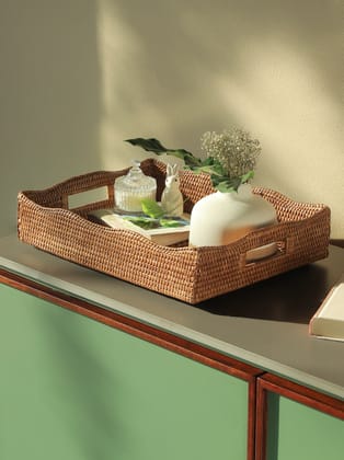 RATTAN LACE TRAY (3 PCS Set)