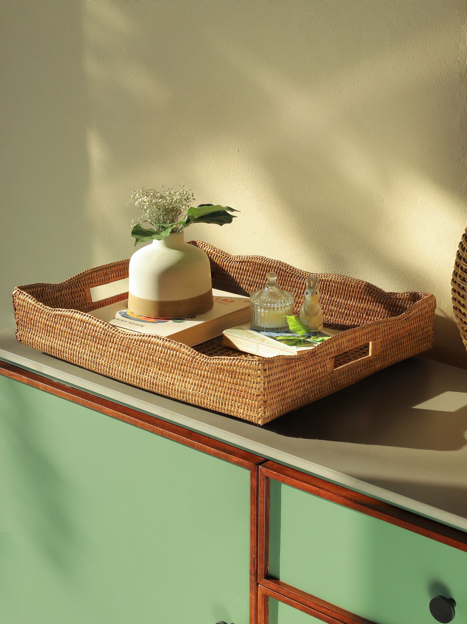 RATTAN LACE TRAY (3 PCS Set)