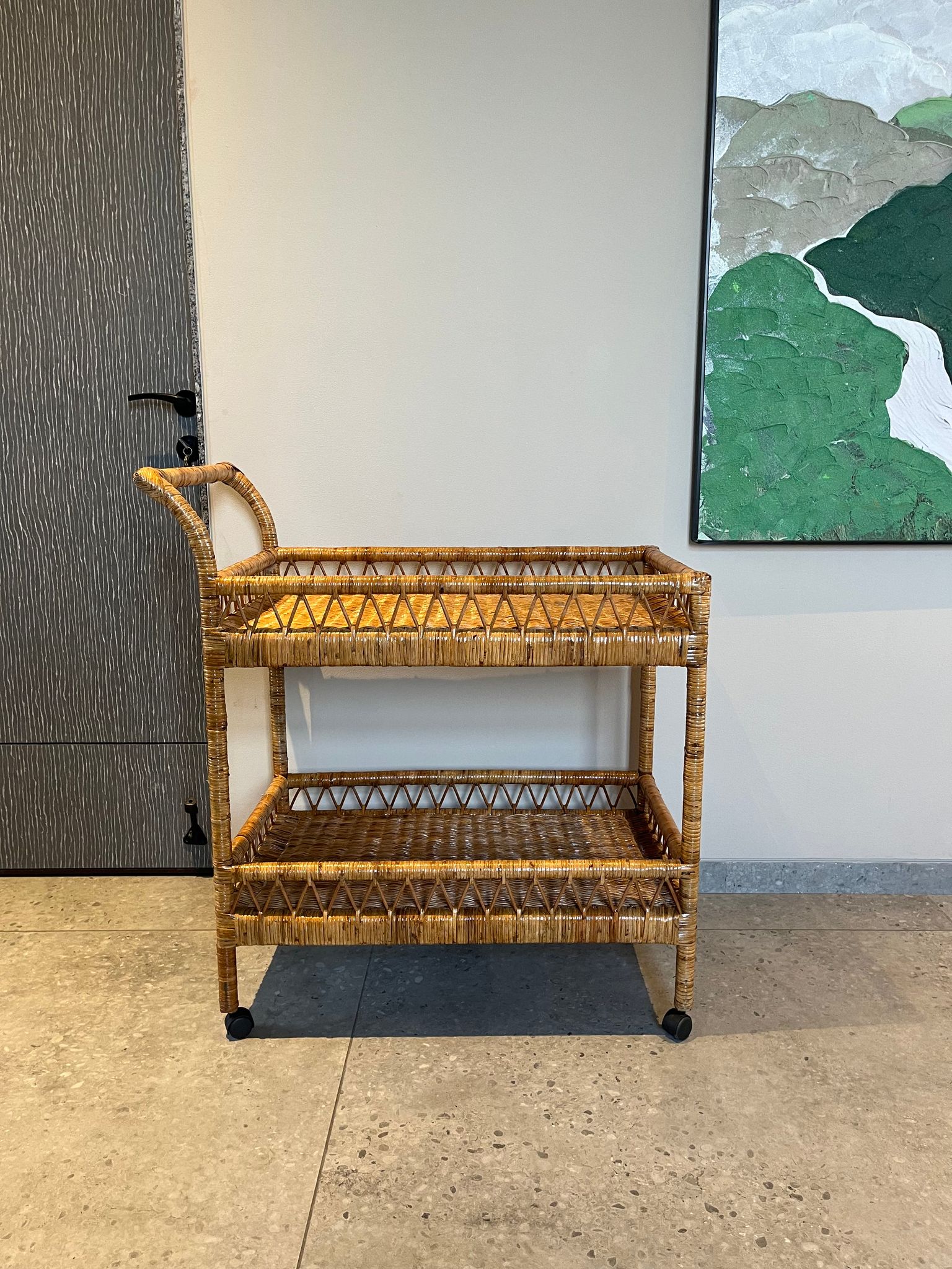Rattan Bar Cart