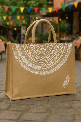 ECOCASK Eco Reusable Jute Bags | Printed Lunch & Grocery Bags – Pack of 2 Large Heavy Duty Shopping Totes ECOCASK Eco Reusable Jute Bags | Printed Lunch & Grocery Bags – Pack of 2 Large Heavy Duty Shopping Totes