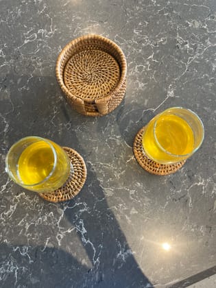 Round Coaster Box with 6 Drinks Coasters