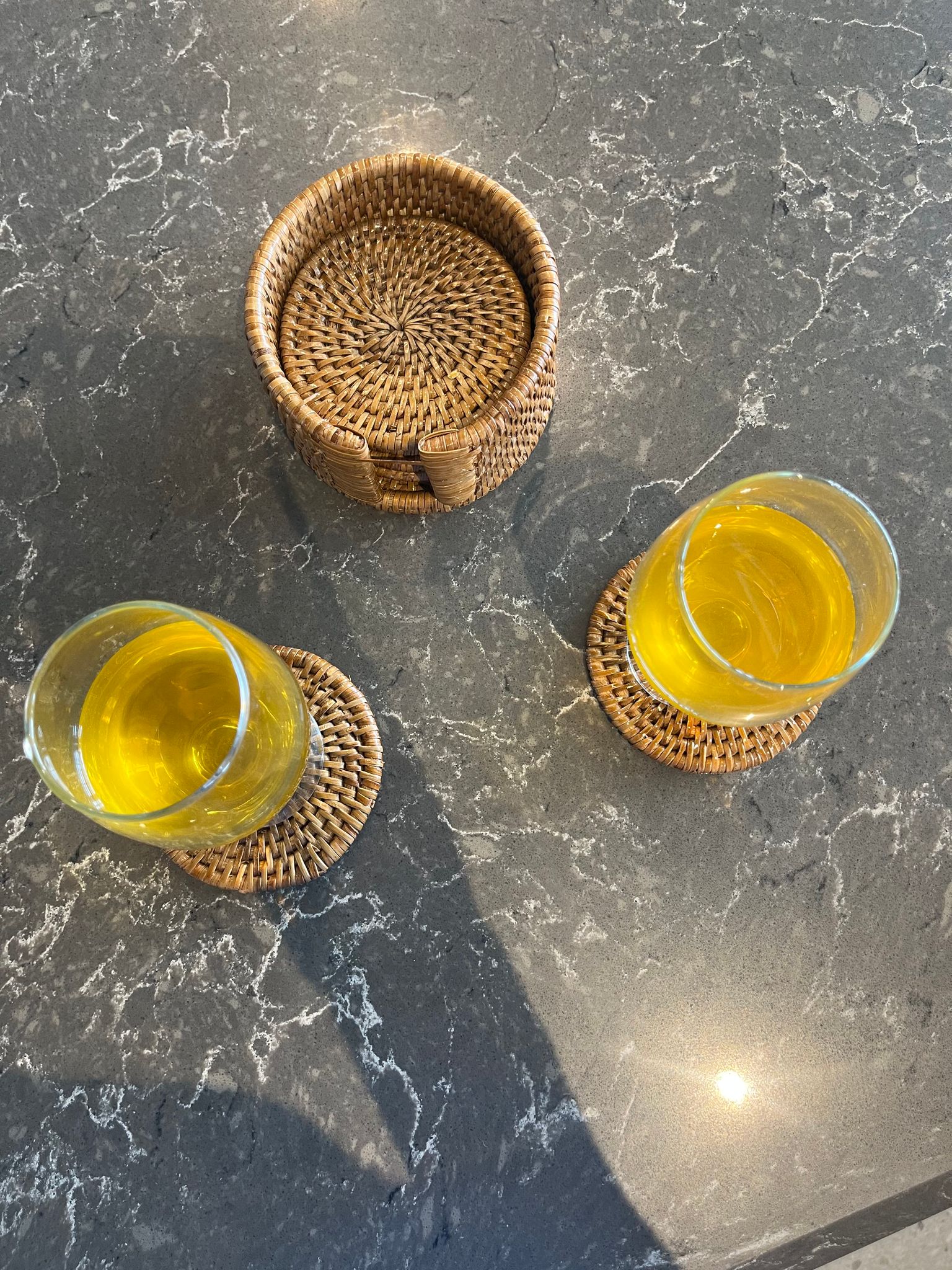 Round Coaster Box with 6 Drinks Coasters