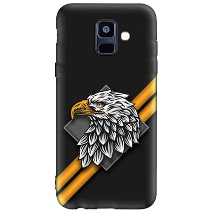 white Eagle Samsung A6 Premium Embossed Mobile cover