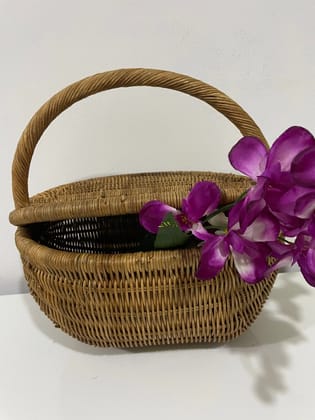 Rattan Round Picnic Basket