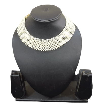 Elegant White Beaded Choker Necklace for Women - Fashion Jewelry