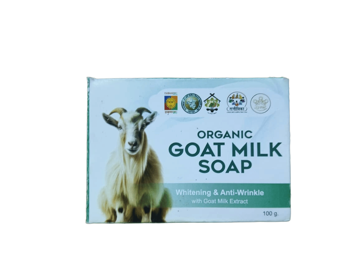 Organic Goat Milk Soap for Whitening & Anti-Wrinkle - 100g