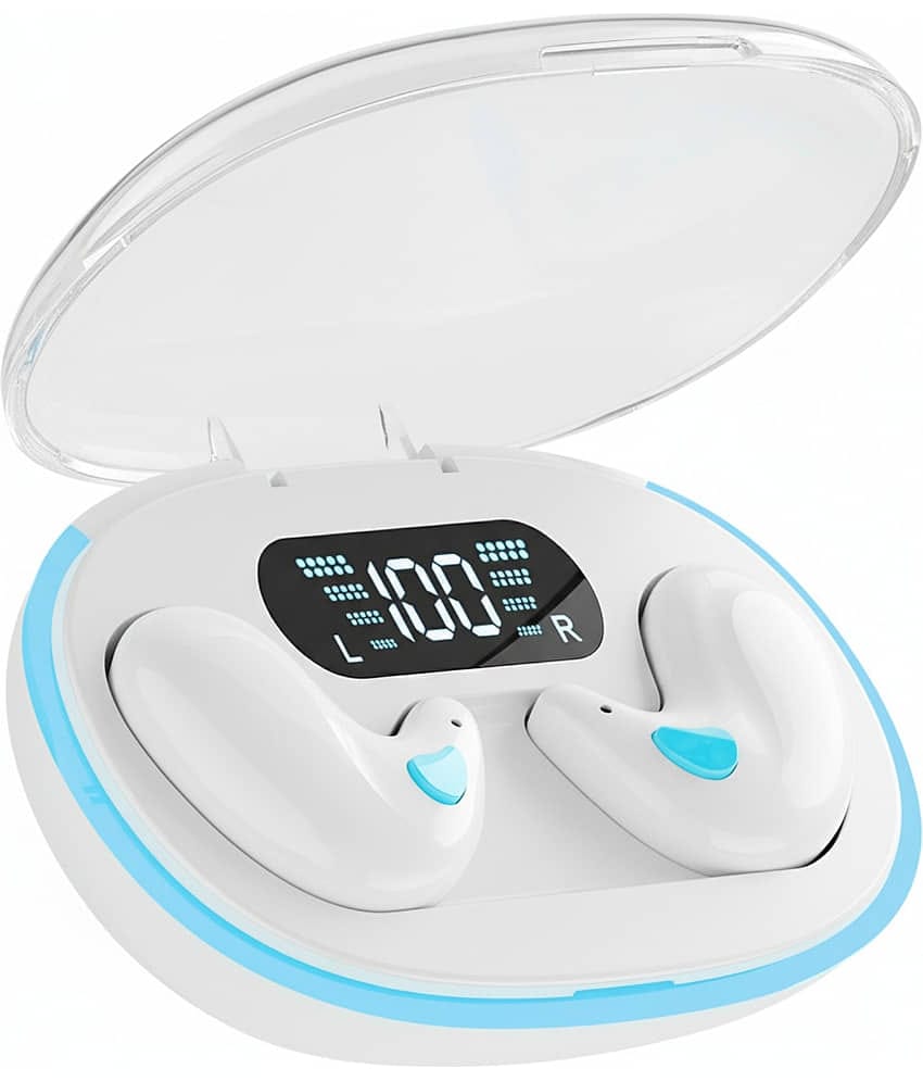 VEHOP S55 OWS Bluetooth Open Ear Wireless Sleeping Earbuds, BT5.4 Headphones, Button Control & Type-C Fast Charging, ENC Call Noise Reduction, Ideal for Sleeping, Meditation and Entertainment.