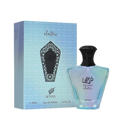 Afnan Turathi Electric Eau De Parfum | 90ml | Unisex | Long-Lasting Arabic Fragrance